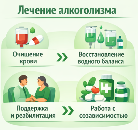 лечение алкоголизма в Аше этапы